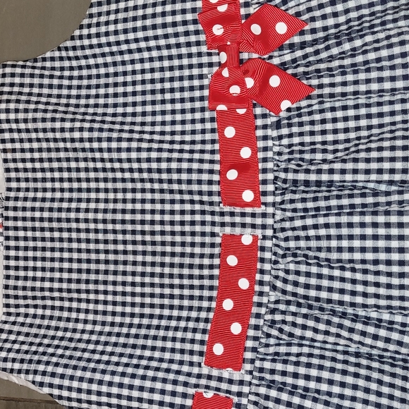 NWT Emily Rose Checkered Dress With Embroidered Flower and Lady Bugs Size 6 - Picture 3 of 8